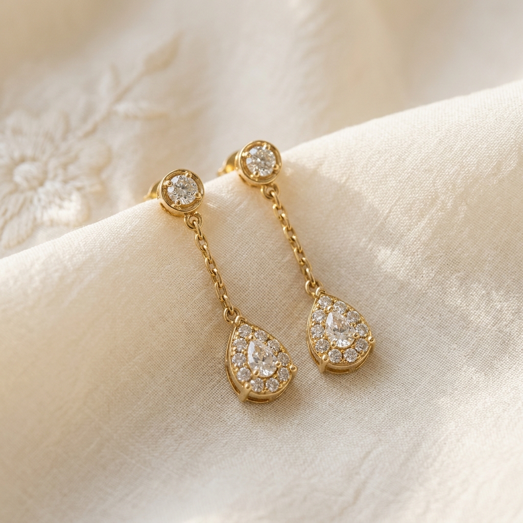 Celestial Diamond Cascade Earrings